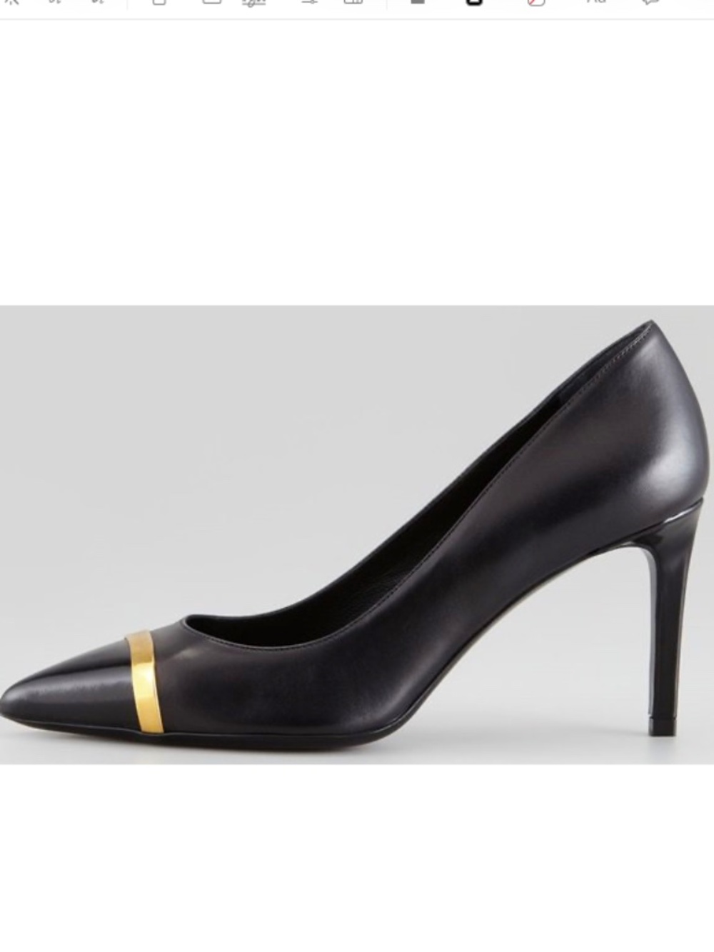 Saint Laurent leather pumps black